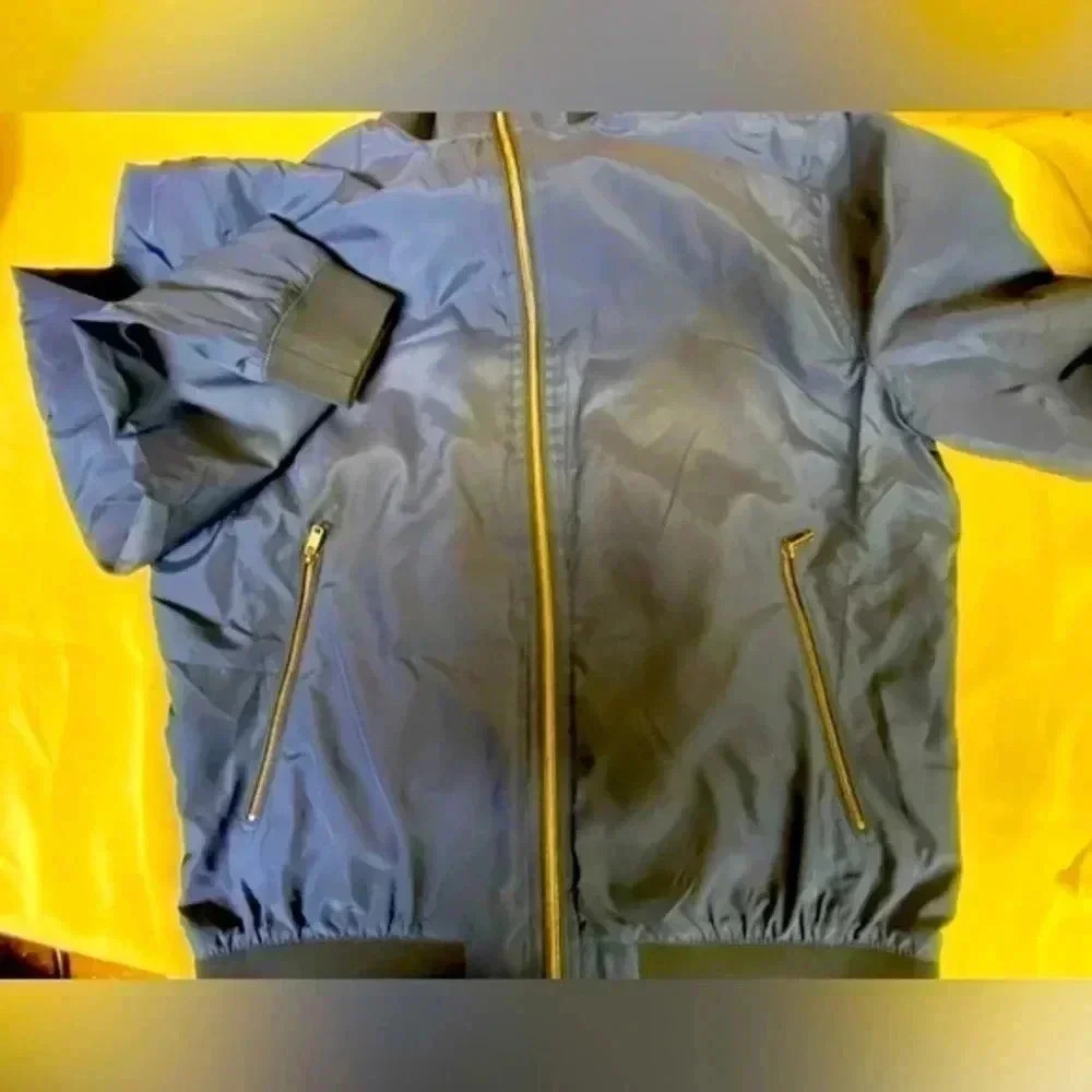 Zara Lightweight Bomber Jacket Color Navy Blue  Size Medium